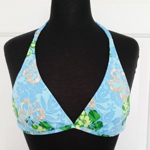 De La Mer Swimwear Triangle Halter Bikini Top